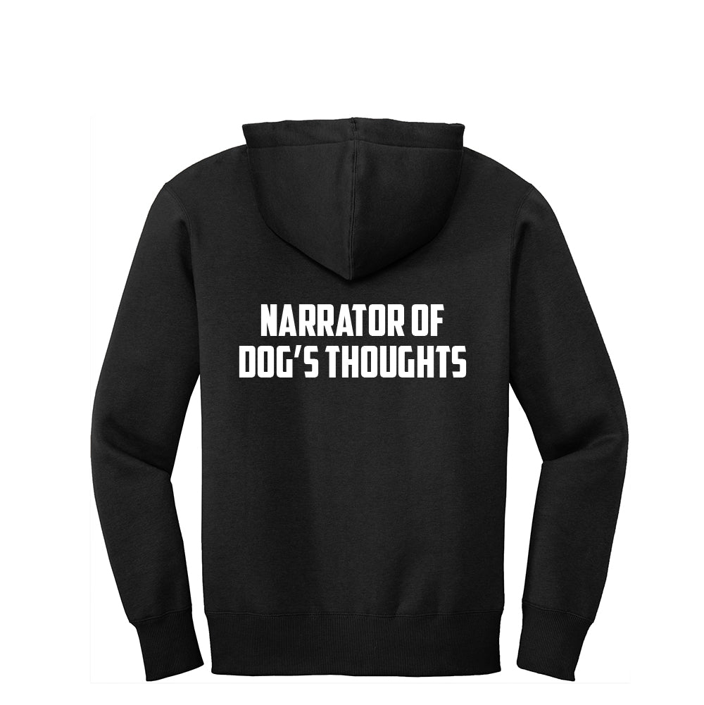 Happy Dog "Quotes" Black Pull-Over Hoodie - Multiple Fun Quotes