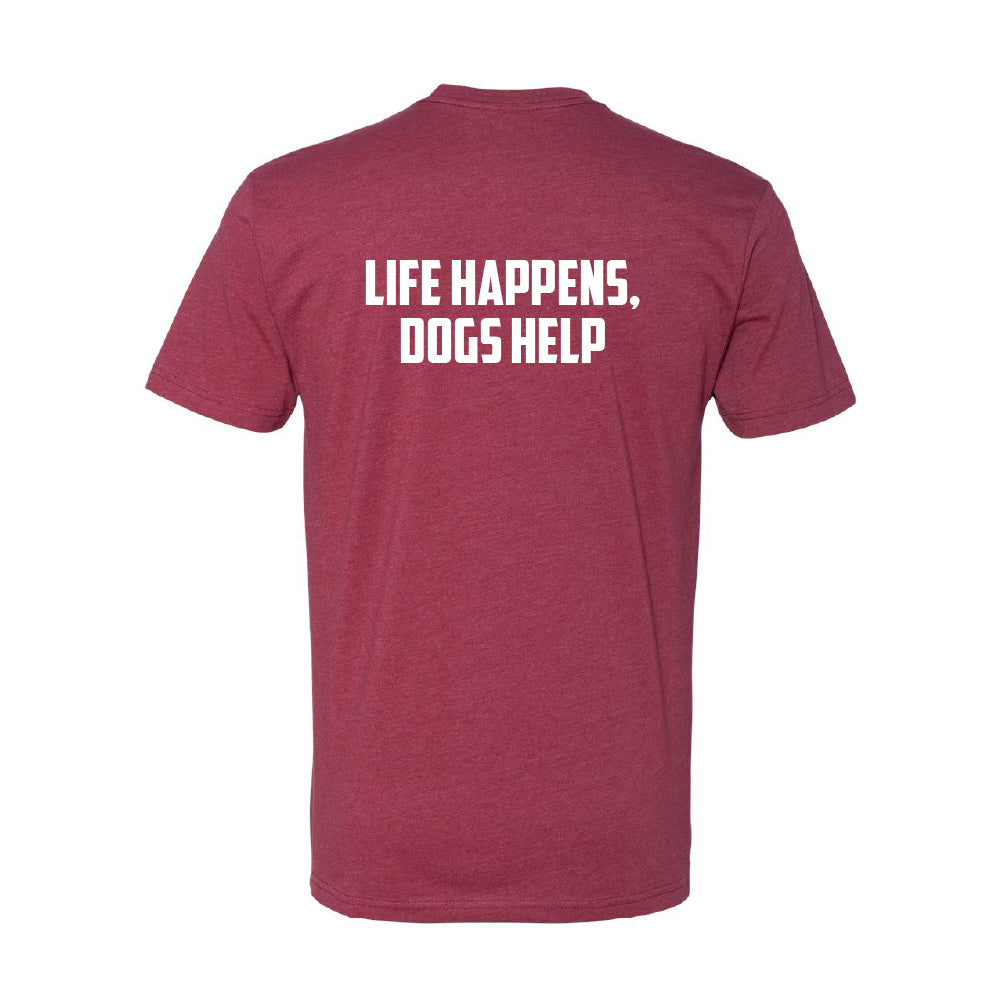 Happy Dog "Quotes" Cardinal T-Shirt - Multiple Fun Quotes