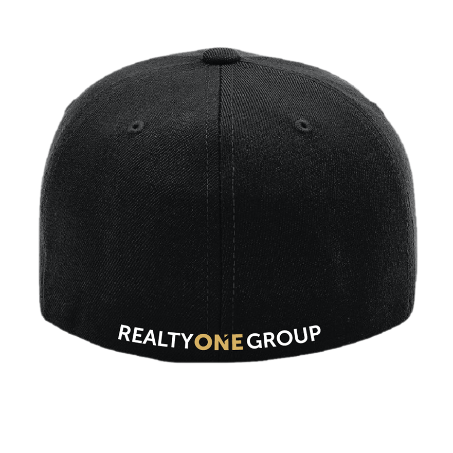 Realty One Group Black 185 Twill R-Flex Hat