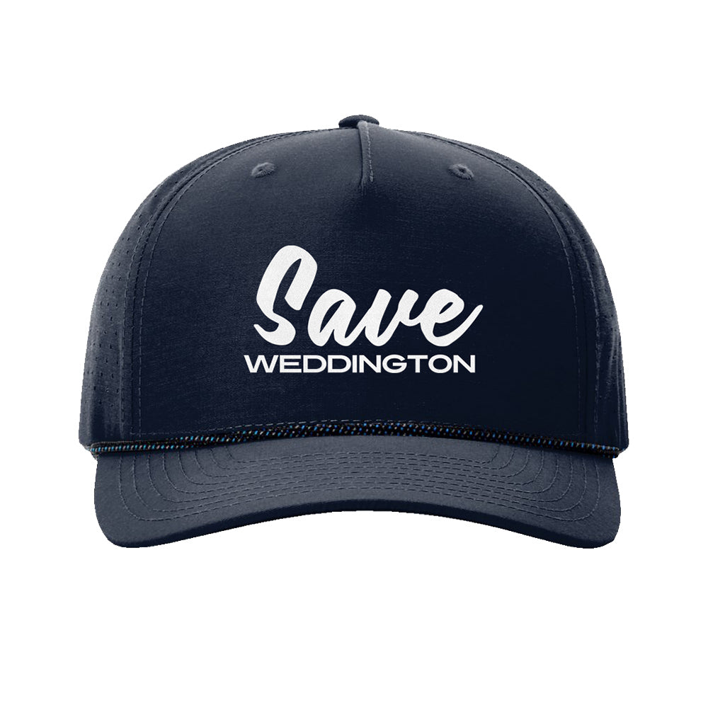 Save Weddington Text Laser Performance Rope Cap