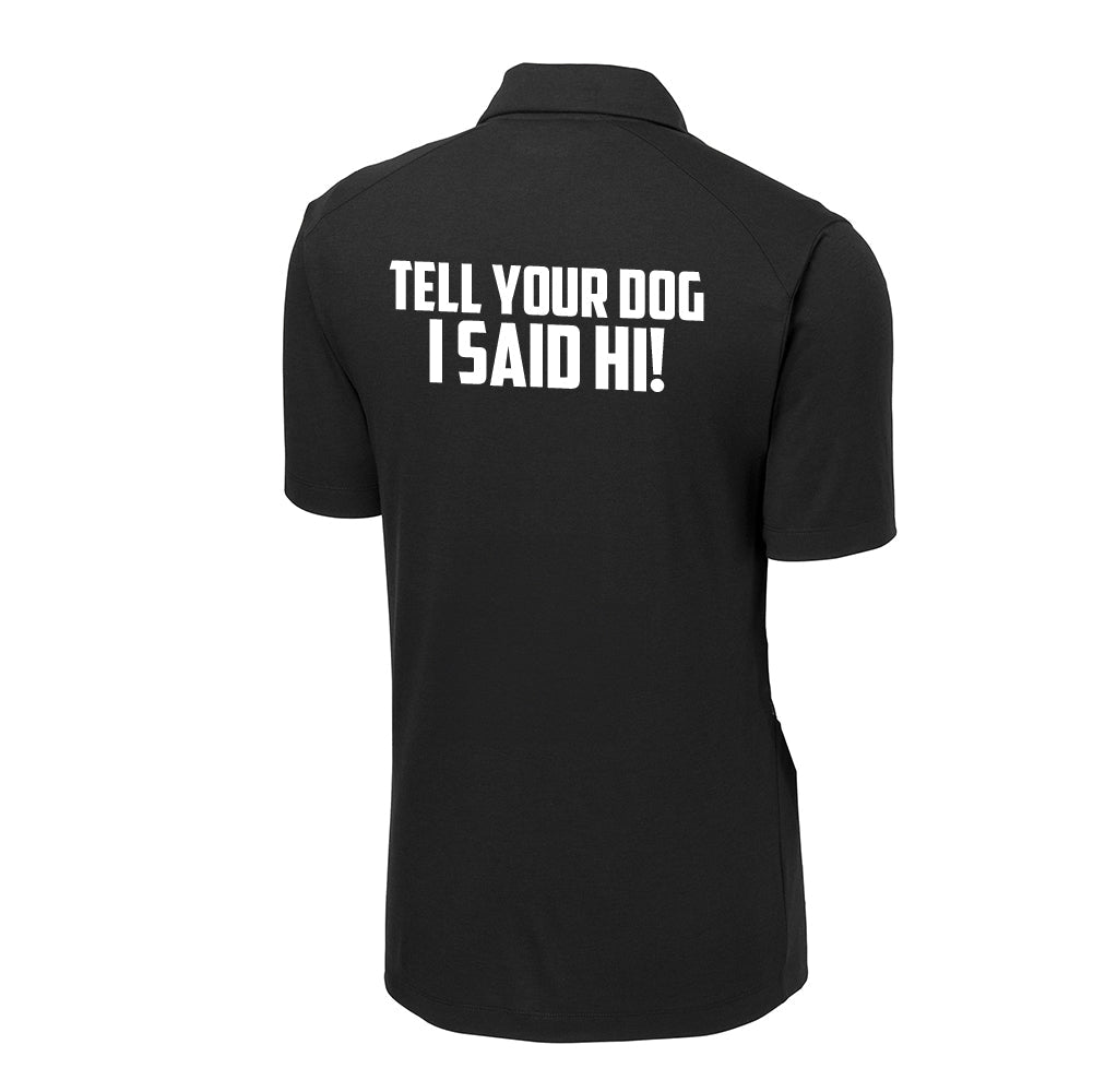 Happy Dog Women's Black Polo