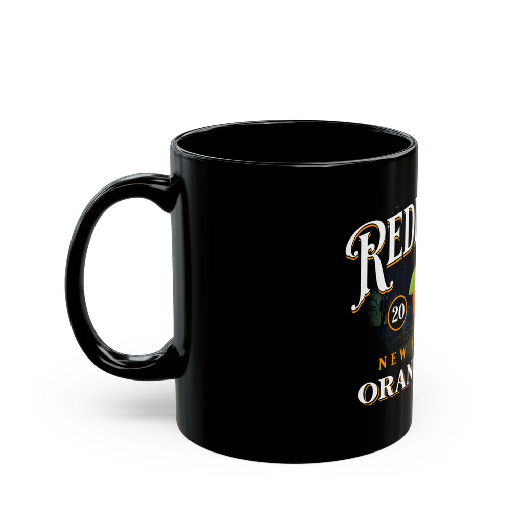 Redlands Chamber NYE Orange Drop Black Mug (11oz)