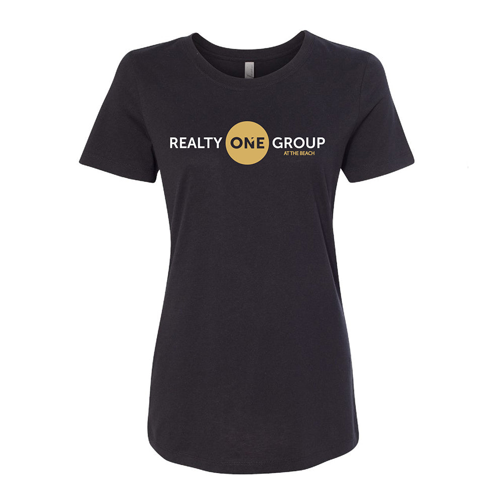 Realty One At The Beach Ladies' Black Crewneck T-Shirt