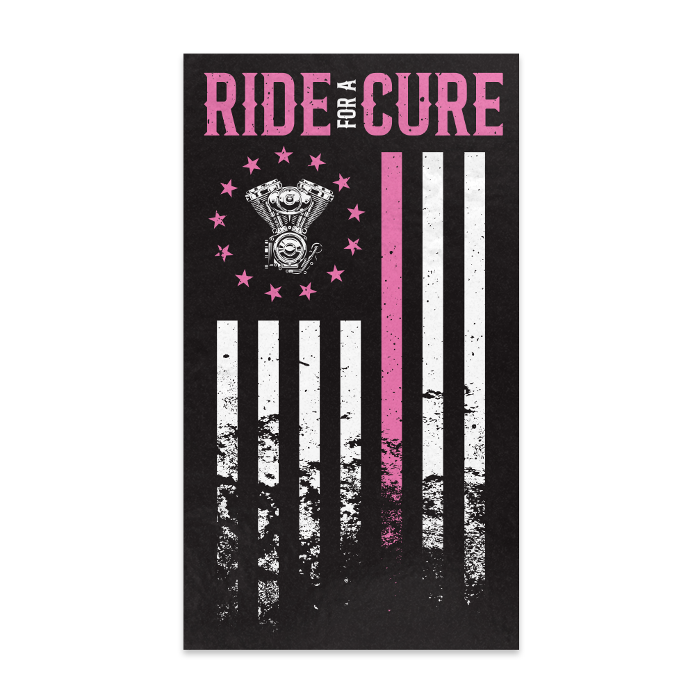Iron Goddess "Ride for the Cure" Sticker - 2.8” x 5”