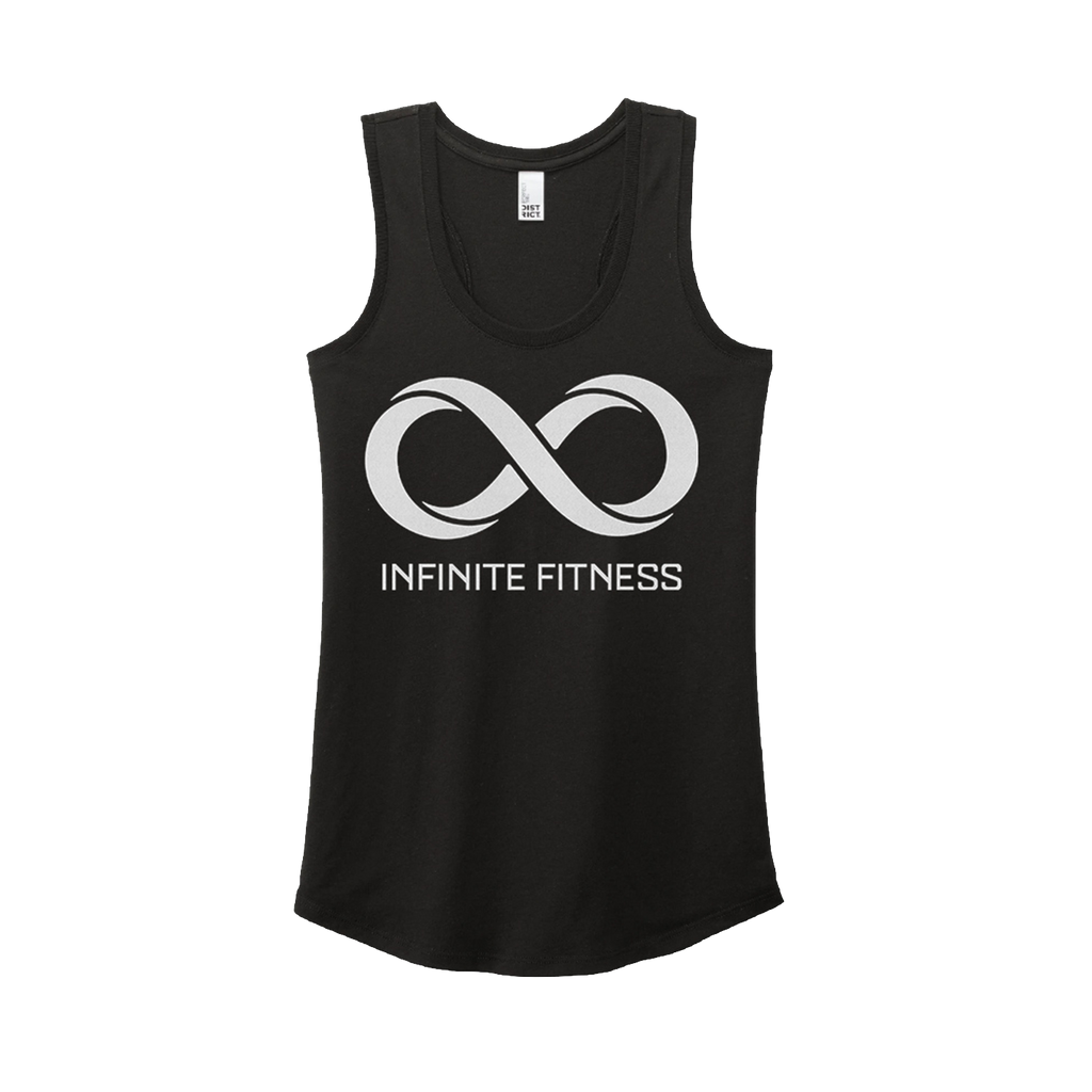 Infinite Fitness Logo Women's Black Racerback Tank